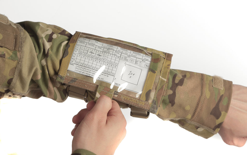 dope card holder sleeve Tactical QB Sleeve-Arm DOPE Card Holder Multicam